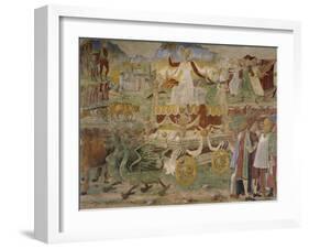 Triumph of Ceres, Scene from Month of August-Cosimo Tura-Framed Giclee Print