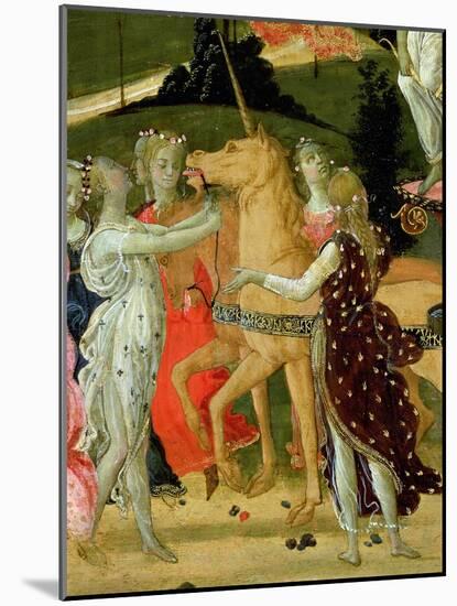 Triumph of Chastity, Inspired by Triumphs by Petrarch-Jacopo Del Sellaio-Mounted Giclee Print