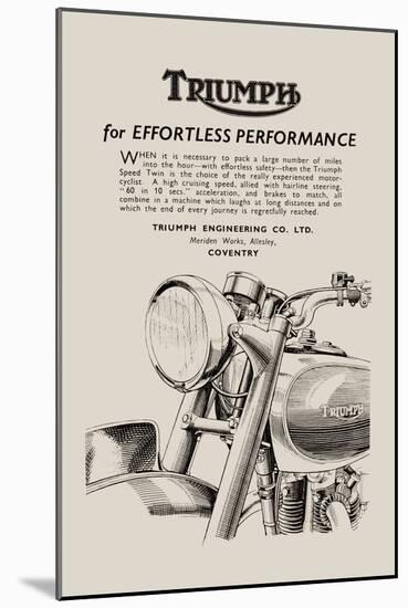 Triumph of Effortless Performance-null-Mounted Art Print