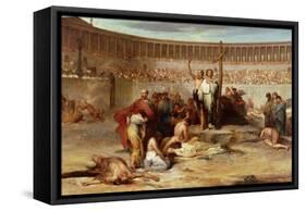 Triumph of Faith, Christian Martyrs in the Time of Nero, 65 AD-Eugene Romain Thirion-Framed Stretched Canvas