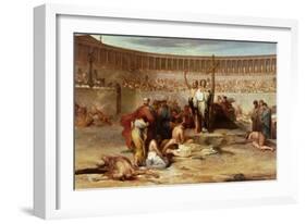 Triumph of Faith, Christian Martyrs in the Time of Nero, 65 AD-Eugene Romain Thirion-Framed Giclee Print