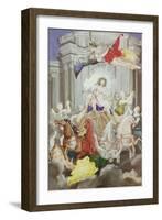 Triumph of King Louis XIV (1638-1715) of France Driving the Chariot of the Sun Preceded by Aurora-Joseph Werner-Framed Giclee Print