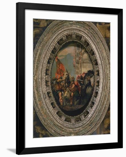 Triumph of Mordecai, Detail from Stories of Esther and Mordecai-Paolo Caliari-Framed Giclee Print