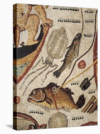 Triumph of Neptune and Amphitrite, Detail of Fish, from Constantine, Mosaic-null-Stretched Canvas