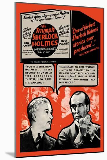 Triumph of Sherlock Holmes-null-Mounted Art Print