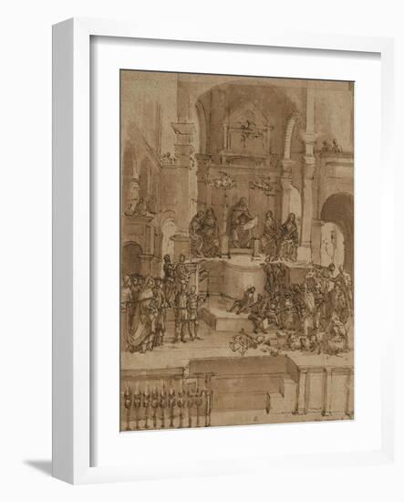 Triumph of St Thomas Aquinas-Filippino Lippi-Framed Art Print