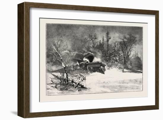 Triumph of the Snow-Plough, Canada, Nineteenth Century-null-Framed Giclee Print