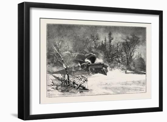 Triumph of the Snow-Plough, Canada, Nineteenth Century-null-Framed Giclee Print
