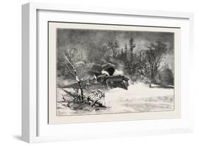 Triumph of the Snow-Plough, Canada, Nineteenth Century-null-Framed Giclee Print