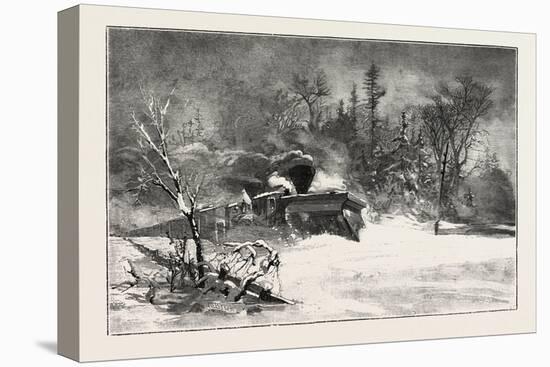 Triumph of the Snow-Plough, Canada, Nineteenth Century-null-Stretched Canvas