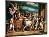 Triumph of Titus and Vespasian (Painting, Ca 1537)-Giulio Romano-Mounted Giclee Print