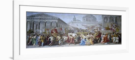 Triumph of Trajan, 1820-Luigi Ademollo-Framed Giclee Print