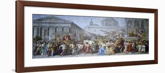 Triumph of Trajan, 1820-Luigi Ademollo-Framed Giclee Print