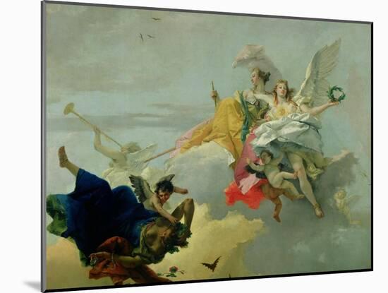 Triumph of Virtue and Nobility-Giovanni Battista Tiepolo-Mounted Giclee Print