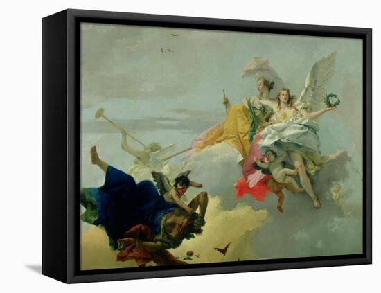 Triumph of Virtue and Nobility-Giovanni Battista Tiepolo-Framed Stretched Canvas