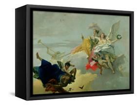 Triumph of Virtue and Nobility-Giovanni Battista Tiepolo-Framed Stretched Canvas