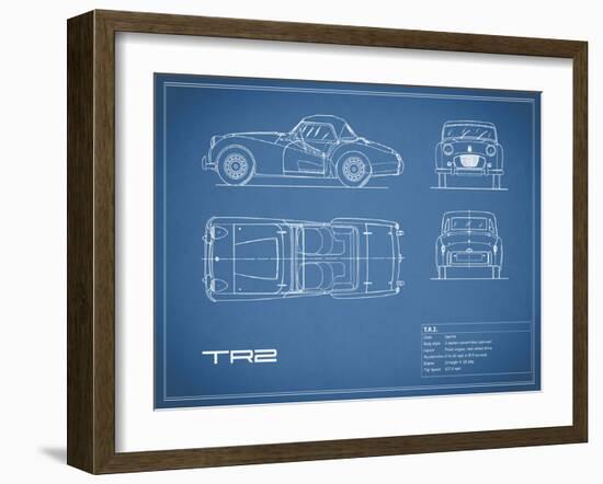 Triumph TR2-Blue-Mark Rogan-Framed Art Print