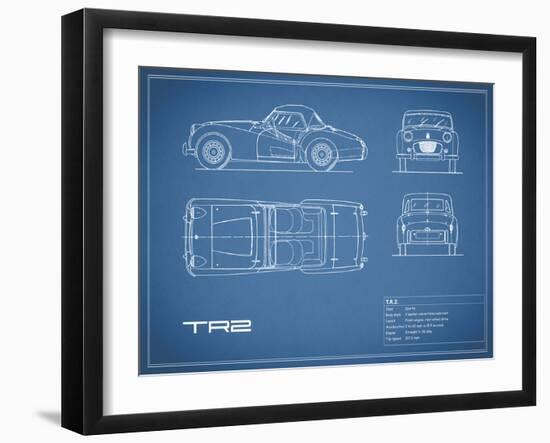 Triumph TR2-Blue-Mark Rogan-Framed Art Print