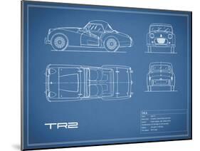 Triumph TR2-Blue-Mark Rogan-Mounted Art Print