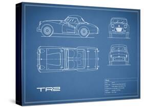 Triumph TR2-Blue-Mark Rogan-Stretched Canvas