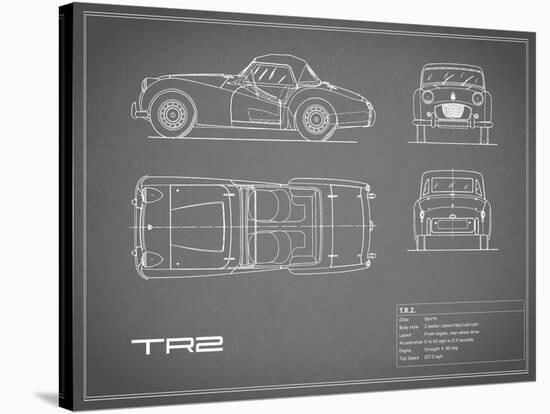 Triumph TR2-Grey-Mark Rogan-Stretched Canvas