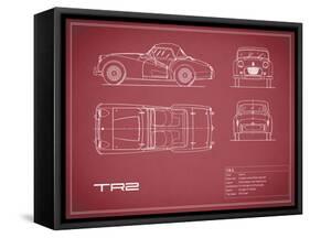 Triumph TR2-Maroon-Mark Rogan-Framed Stretched Canvas