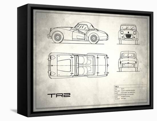 Triumph TR2 White-Mark Rogan-Framed Stretched Canvas