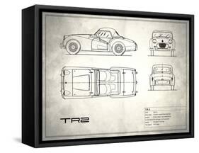 Triumph TR2 White-Mark Rogan-Framed Stretched Canvas