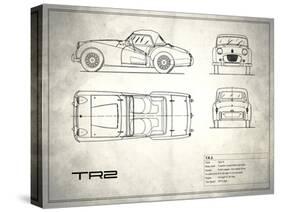 Triumph TR2 White-Mark Rogan-Stretched Canvas