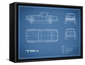 Triumph TR4-Blue-Mark Rogan-Framed Stretched Canvas