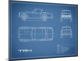 Triumph TR4-Blue-Mark Rogan-Mounted Art Print