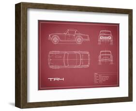 Triumph TR4-Maroon-Mark Rogan-Framed Art Print