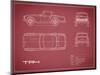 Triumph TR4-Maroon-Mark Rogan-Mounted Art Print