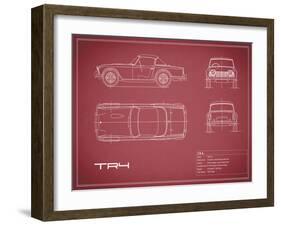 Triumph TR4-Maroon-Mark Rogan-Framed Art Print