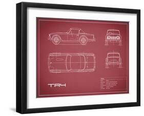 Triumph TR4-Maroon-Mark Rogan-Framed Art Print