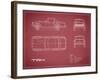 Triumph TR4-Maroon-Mark Rogan-Framed Art Print