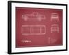 Triumph TR4-Maroon-Mark Rogan-Framed Art Print