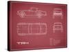 Triumph TR4-Maroon-Mark Rogan-Stretched Canvas