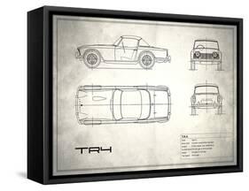 Triumph TR4 White-Mark Rogan-Framed Stretched Canvas