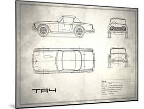 Triumph TR4 White-Mark Rogan-Mounted Art Print