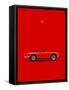 Triumph TR6 Red-Mark Rogan-Framed Stretched Canvas