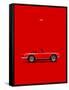 Triumph TR6 Red-Mark Rogan-Framed Stretched Canvas