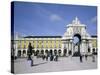 Triumphal Arch and Praca do Comercio, Baixa, Lisbon, Portugal-Michele Molinari-Stretched Canvas