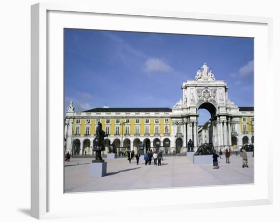 Triumphal Arch and Praca do Comercio, Baixa, Lisbon, Portugal-Michele Molinari-Framed Photographic Print