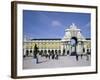 Triumphal Arch and Praca do Comercio, Baixa, Lisbon, Portugal-Michele Molinari-Framed Photographic Print