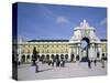 Triumphal Arch and Praca do Comercio, Baixa, Lisbon, Portugal-Michele Molinari-Stretched Canvas