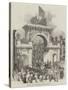 Triumphal Arch at Albert-Bridge, Manchester-null-Stretched Canvas
