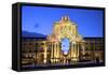 Triumphal Arch at Dusk, Lisbon, Portugal, South West Europe-Neil Farrin-Framed Stretched Canvas