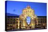 Triumphal Arch at Dusk, Lisbon, Portugal, South West Europe-Neil Farrin-Stretched Canvas
