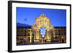 Triumphal Arch at Dusk, Lisbon, Portugal, South West Europe-Neil Farrin-Framed Photographic Print